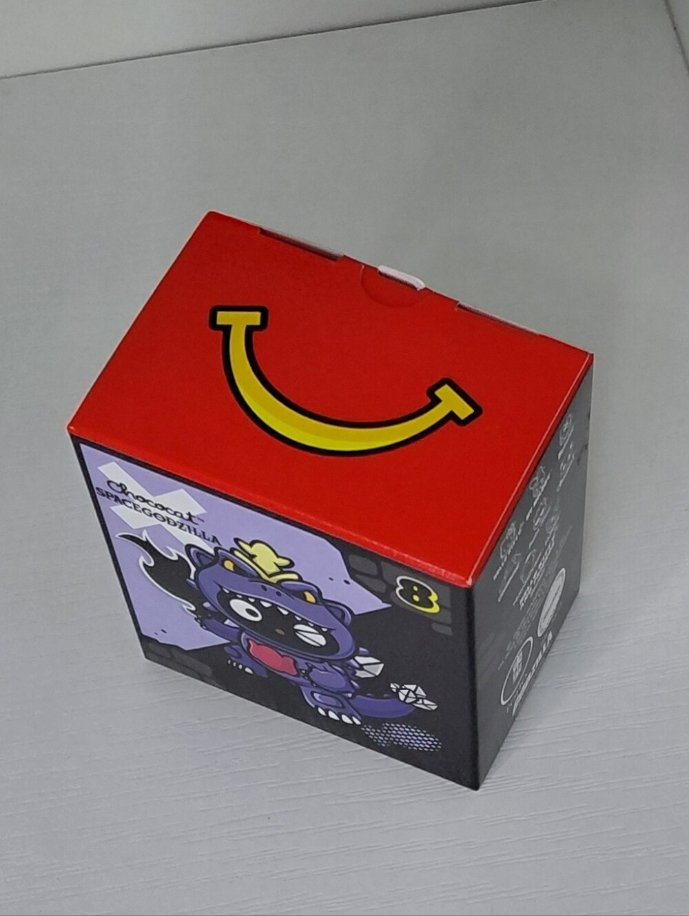 Hello Kitty Friends McDonald's Chococat Spacegodzilla Figure Purple Black Red #8 - Picture 5 of 6